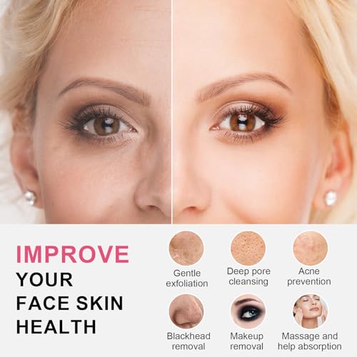 DotPet 3-in-1 Electric Facial Cleansing Brush - Pink, Waterproof Rechargeable Skin Care Device for Sensitive & Oily Skin