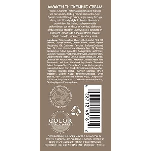 SURFACE Hair Awaken Thickening Cream: Volume, Style, Hold & Strengthen, 3oz
