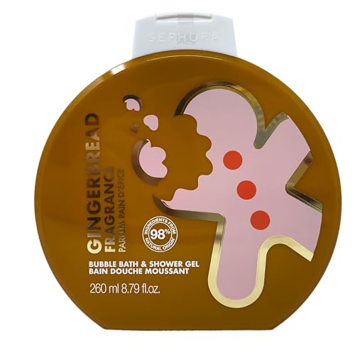 SEPHORA COLLECTION Gingerbread Set - Bubble Shower Gel, Moisturizing body Lotion, Scented Body Mist, Exfoliating Body Granita Full Size.