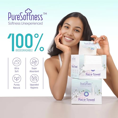 Disposable Face Towels 160 Count - Ultra Soft 100% Cotton, Extra Large for Face & Makeup Removal - Variation of This Listing