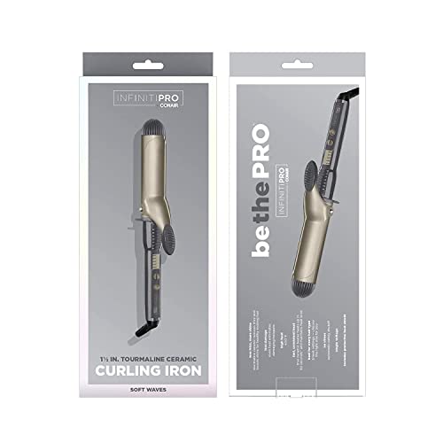 CONAIR INFINITIPRO Tourmaline 1 1/2-Inch Ceramic Curling Iron, 1 ¨ö inch barrel produces soft waves ? for use on medium and long hair
