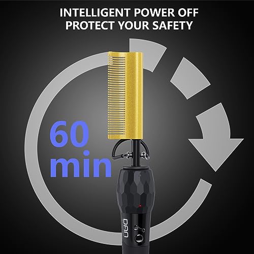 Ceramic Hot Comb Hair Straightener with Digital Display & Adjustable Temp