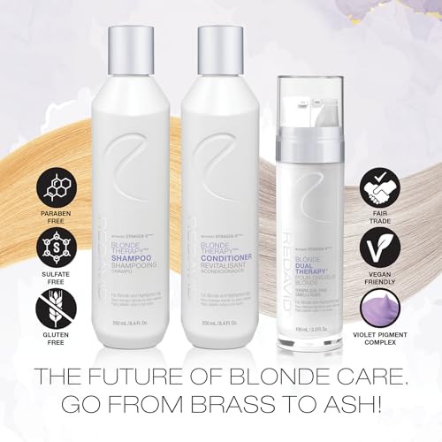 Blonde Hair Dual Therapy Treatment with Purple Pigment - Repair & Shine System