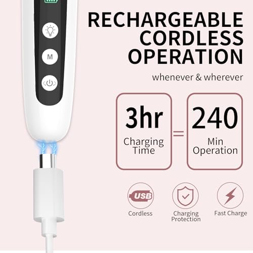 Electric Nail Drill Kit with 9 Bits - Pink Manicure Pedicure Set, Portable & Rechargeable