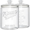 2 Pack 1 Gallon Glass Cookie Jars with Airtight Lids for Food Storage & Sourdough Starter