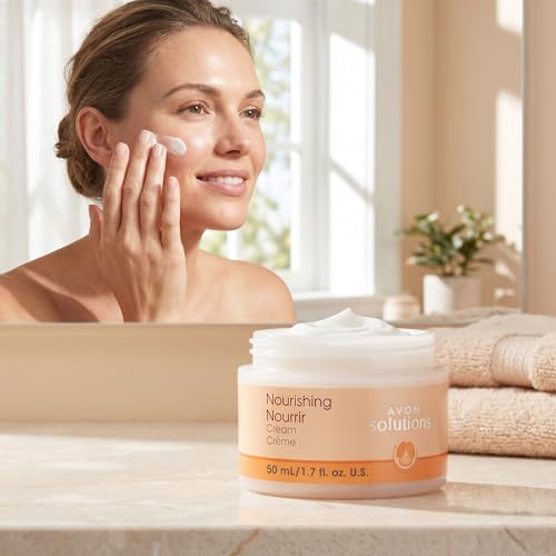 AVON Nourishing Face Moisturizer Cream 1.7 Fl Oz Pack of 2 - Deep Hydration for Sensitive Skin