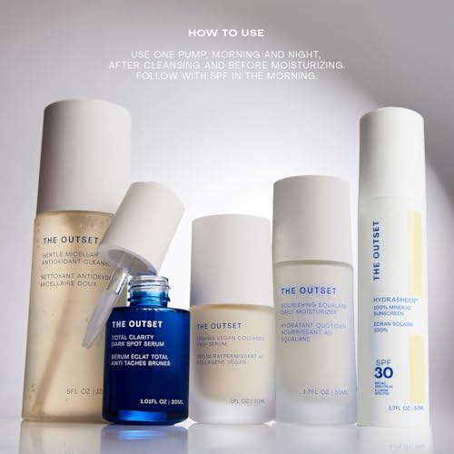 The Outset Total Clarity Dark Spot Serum with Melaneven¢â, Lightweight Brightening Facial Serum for Uneven Tone, Gentle & Non-Comedogenic for Sensitive Skin ? 1 fl oz