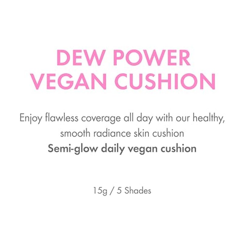 Amuse SEOUL DEW POWER VEGAN CUSHION ([REFILL] 03 HONEY) | Dewy, glow, long-lasting, clean beauty, lightweight, natural look, foundation for sensitive skin, hydrating cushion