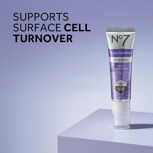No7 Pure Retinol Night Concentrate 1% for Aging Skin - 30ml