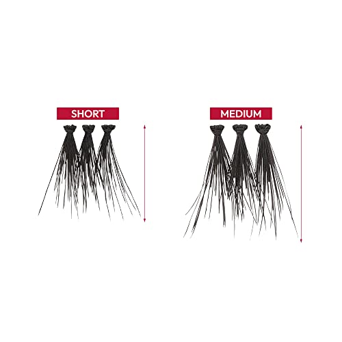 iENVY False Eyelashes Triple Black Knotted Individual Trio Lashes 3X Volume Reusable Eyelash Clusters (S/M)