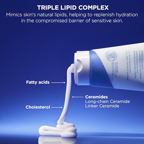 Hydrating Face Cream and Serum with Ceramides for Sensitive Skin - Long-Lasting Moisturizer