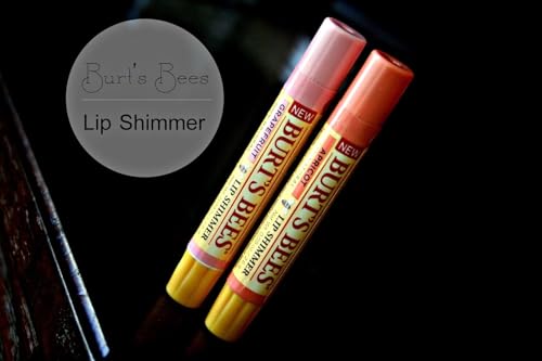 Burt's Bees Lip Shimmer Grapefruit Pack of 4 - Nourishing Lip Gloss with Vitamin E & Beeswax