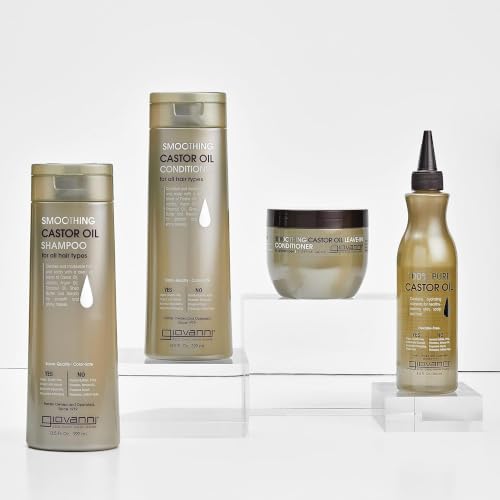 GIOVANNI Castor Oil Conditioner 13.5 Fl Oz - All Hair Types, Jojoba, Smoothing & Hydrating, Pack of 1