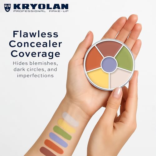 Kryolan Concealer Circle Full Coverage 6-Color Cream Palette - Neutralizer