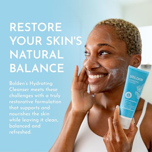 BOLDEN Hydrating Cleanser | Moisturizing Daily Face Wash for Dry, Sensitive Skin | Non-Stripping & Fragrance Free | 3.4 fl oz (Pack of 2)