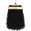 CROWNA Burmese Curly Hair Bundles 18-22 Inch Natural Black, Reusable Protein Fiber Extensions