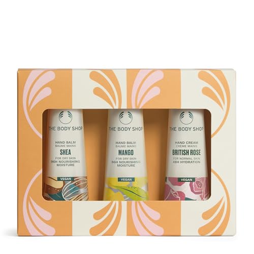 Nourishing Hand Balm Trio Set with Shea, Mango & Rose - Hand Care Gift Set