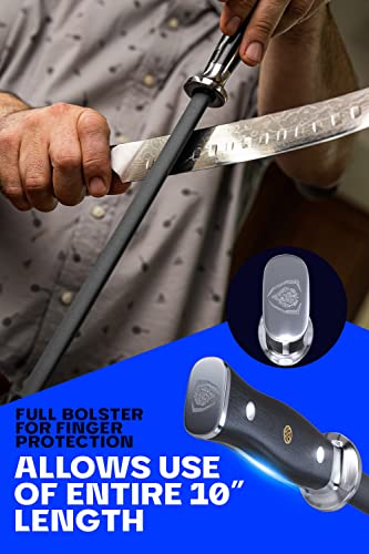 10-Inch Ceramic Honing Steel for Knife Sharpening - Stainless Steel Core