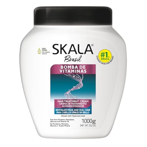 Skala Expert Bomba de Vitaminas, SOS Fortalecimento dos Fios, Brazilian Hair Vitamin Treatment 35.2Oz