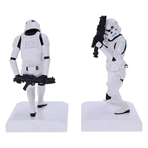 Stormtrooper Bookend Figurines Set - Single Resin Sci-Fi Bookends, 18.5cm, White, Official Merchandise