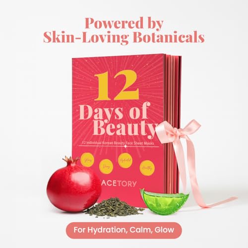 12-Pack Hydrating Korean Face Mask Set for Glowing Skin - Soothing & Nourishing