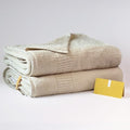 Organic Cotton Bath Towels Set of 2 Ivory - Quick-Dry & Highly Absorbent, Made in Japan