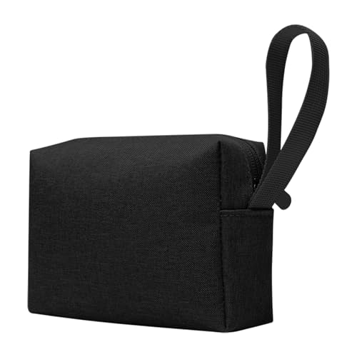 Waterproof Cosmetic Bag for Women | Soft Travel Makeup & Toiletry Organizer, Large Portable Storage for Makeup Products, Tissues, Electronics, USB Cables| Nylon, Durable & Stylish (Large-Black)