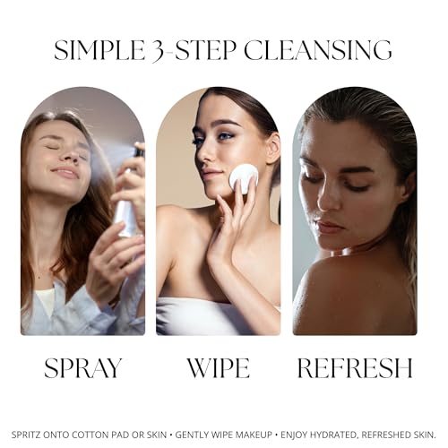 FACESCANADA Hydro Makeup Remover Spray | Cleanses & Moisturizes Skin | Rich in Antioxidants | Gentle Makeup Remover for Face & Eye | 3.38 Fl Oz/100ml