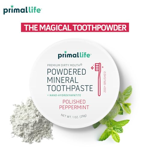 Polished Peppermint Organic Toothpowder - Vegan Natural Oral Care, 1 oz