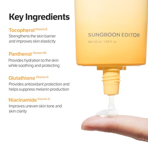 SUNGBOON EDITOR Daily Invisible Blurring Sunscreen with Broad Spectrum SPF 40 Invisible Sunscreen for Face, Makeup Primer spf, 50ml, 1.69 fl.oz, Oil Free, Weightless (Pack of 2)