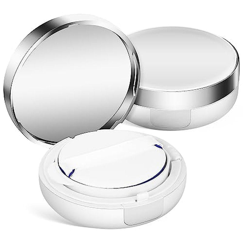 Beaupretty Empty Cushion Compact Case Portable Refillable Powder Puff Box Small Travel Loose Powder Container for Daily Use Compact Foundation Case