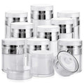 10 Pack 1 Oz Airless Pump Jars for Skincare & Cosmetics - Travel-Size Lotion Dispensers