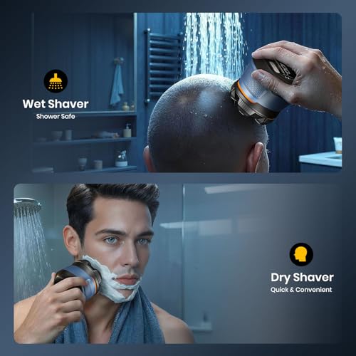 Head Shavers for Bald Men, 2026 Upgraded Magnetic Head Shaver, IPX7 Waterproof Wet/Dry Head Shavers for Men, 2-Speed Mens Head Shaver Bald