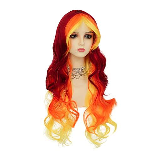 Colorful Long Curly Wavy Costume Wigs for Women - Halloween & Cosplay
