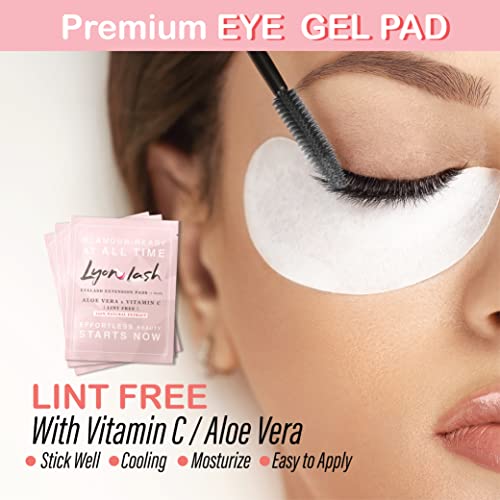 Eyelash Extension Supplies Kit - Gel Pads, Mascara Wands, Micro Applicators, Glue Rings, Tapes