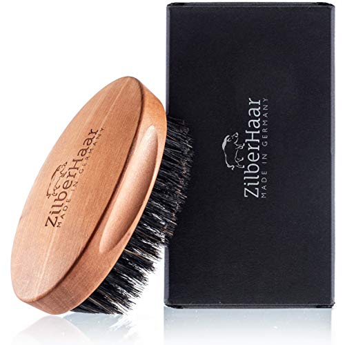Men's Slanted Bristle Hair and Beard Brush - Natural Boar & Pearwood