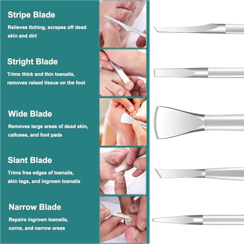 Pedicure Tools Set 40 Pcs Foot Care Kit with Callus Shaver & Blades