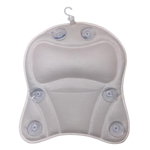 Luxury Bath Pillow for Tub. Air Mesh Fabric, Quick-Dry with Hanging Loop, Head & Neck Support, Gift-Boxed Rose-Petal Design for Women, Mom, Wife, Girlfriend (Pink Rose Petals)
