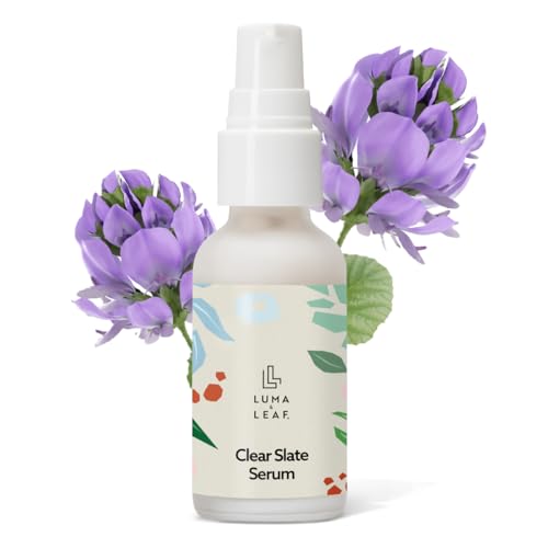 LUMA & LEAF Clear Slate Niacinamide Serum for Face ? Redness & Acne Relief with Bakuchiol & Aloe Vera ? Hydrating Vegan Daily Face Serum for Oily & Combination Skin