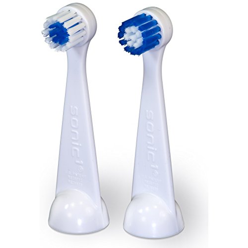 Cybersonic3 Compact Replacement Brush Heads 2 Pack - Compatible with All Cybersonic Electric Toothbrushes (Variation of THIS listing: 1 Count Pack of 2)