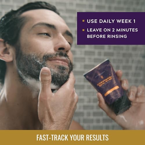 Just for Men Control GX + THK Beard Wash 4 Fl Oz Gray Reducer & Thickener - Pack of 1