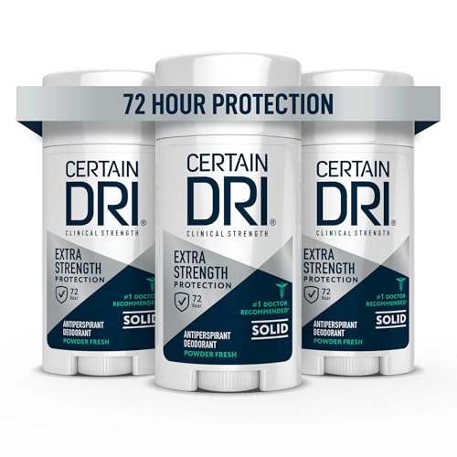 Certain Dri Extra Strength Powder Fresh Antiperspirant 1.7 oz Pack of 3