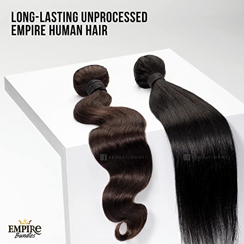 Sensationnel Empire Virgin Human Hair Bundles - Straight, 10 Inch, Natural/Black