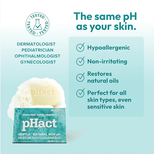 Unscented pH Cleansing Bar 4.25 oz Pack of 3 - Gentle Skin pH Balance