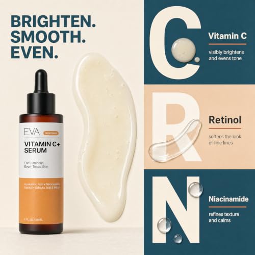 Vitamin C Serum for Face with Retinol & Niacinamide - 2 Fl Oz - Brightening & Anti-Aging