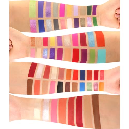 ecofavor DE¡¯LANCI Professional Eyeshadow Makeup Platte,62 Colors Big Colorful Matte Glitter Long Lasting Highly Pigmented Waterproof Eye Shadow Contour Blush Powder Highlighter All in One