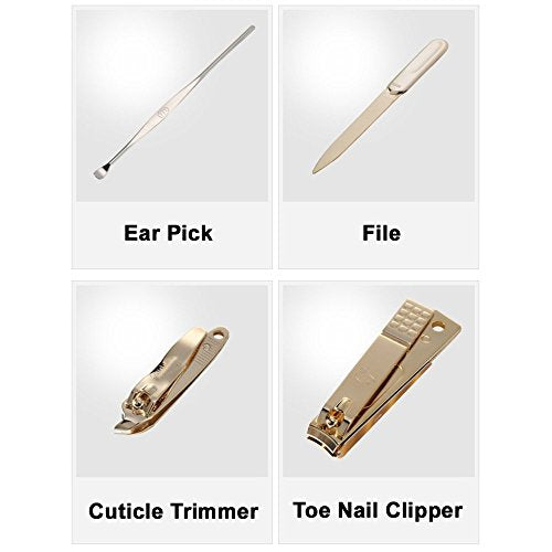 Korean Nail Clipper Set with 10 Tools - Manicure & Grooming Kit for Travel