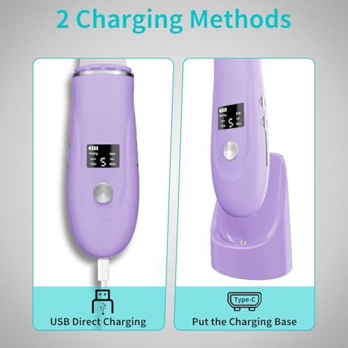 Face Scrubber Skin Spatula Blackhead Remover for Pore Cleansing - Purple