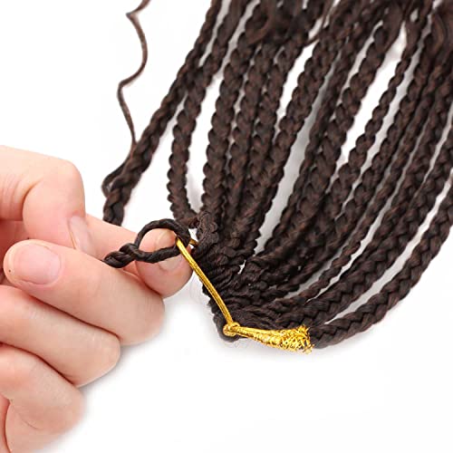LMZIM 14 Inch Crochet Box Braids T30 - Pack of 8 Curly Ends for Black Women