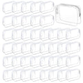 Tergy 50 Packs Clear Cosmetics Bags for Women Men Waterproof Toiletry Bags PVC Makeup Bags Organizer Case with Zipper for Travel Bathroom (50 White)